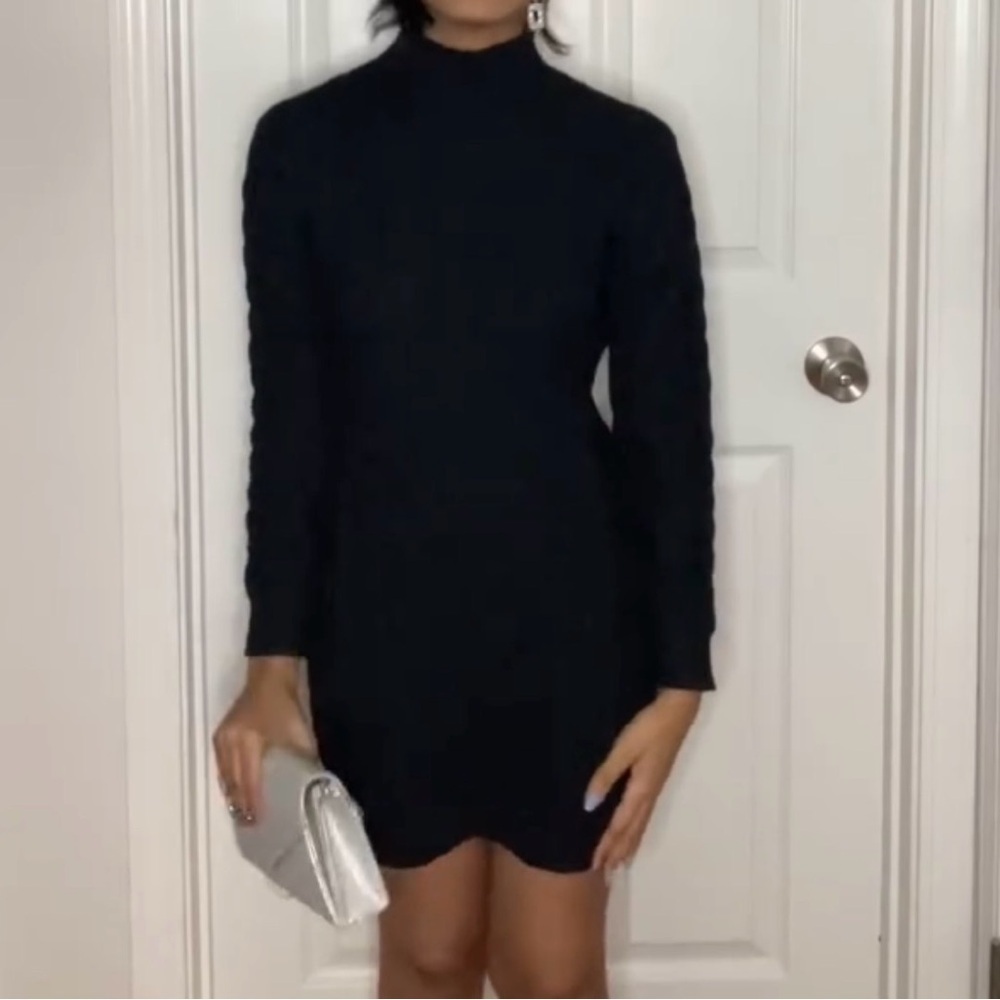 Black Sweater Dress - Picture 5 of 6